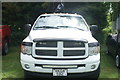 View of a Dodge Ram 2500 truck in the Coffee and Cars event at the Museum of Power