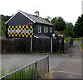 Newport County banner on a Malpas Road house, Newport