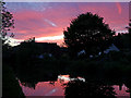 Sunset over canal at Little Haywood, Staffordshire