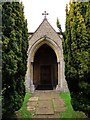 The porch of St Michael and All Angels Church in Fringford