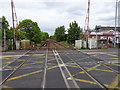 The Ayr-Stranraer railway line at Belmont Rd LC in Ayr