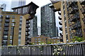 Overhanging apartments at Millennium Harbour development