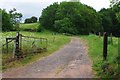 Farm track and public footpath to Harvington, near Stone, Worcs