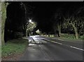 Burton Road towards Oakham at night