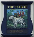 Sign on the Talbot public house, Stone