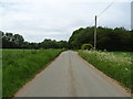 Minor road towards Wilkesley