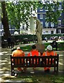TQ2880 : Three construction workers in Berkeley Square by Neil Theasby