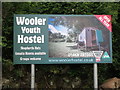 Sign at entrance to Wooler Youth Hostel