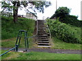 Steps up to Cwrt-Coch Street, Aberbargoed