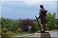 NH7989 : Highlander Statue on Dornoch War Memorial, Sutherland by Andrew Tryon