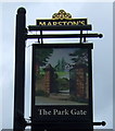 Sign for the Park Gate Inn near Cookley