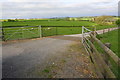 Cattle grid across entrance track to Framlands Farm from Scalford Road