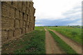 Farm track and hay bales