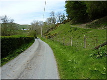 SJ1229 : Along the lane towards Cefn-y-rhodfa by Richard Law
