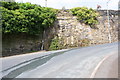 Stone wall at bend in Gatrix Lane