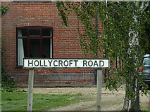 TF4905 : Hollycroft Road sign by Geographer