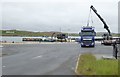 Unloading ship at Walls pier