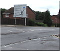 Directions sign on the approach to Pont Ebbw roundabout, Newport