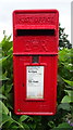 Close up, Elizabeth II postbox on Ferry Road, Eastham