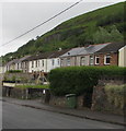 Row of houses above Greenfield Street, New Tredegar