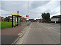 Bus stop and shelter on Prenton Hall Road