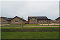 New bungalows on former arable field