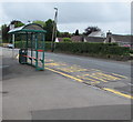 Bus stop and shelter on the east side of Bedwas Road, Caerphilly