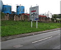 Pwllypant Roundabout directions sign, Caerphilly