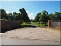 Gated entrance to Hockham Hall