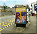 Yesterday film advert on a Chepstow Road bus shelter, Newport