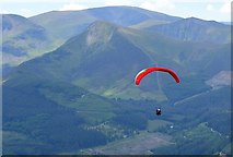 NY2529 : Paraglider near Skiddaw by Jim Barton
