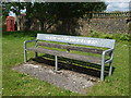 A sponsored bench in Wesley Close