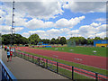 TQ3681 : Mile End Athletics Stadium by Paul Gillett