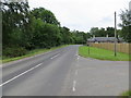 Road at Hill Farm Cottages and Lornie Wood