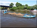 SO8540 : Gravel barge at Upton upon Severn by Philip Halling