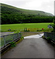 Large puddle at the edge of Grove Park, New Tredegar