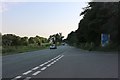 Stamford Road at the entrance to Priors Hall golf club, Corby