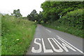 SLOW sign approaching Blue Anchor