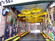 J3374 : Passageway of umbrellas by Oliver Dixon