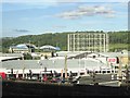 View from a Huddersfield-Leeds train - Business park at Huddersfield