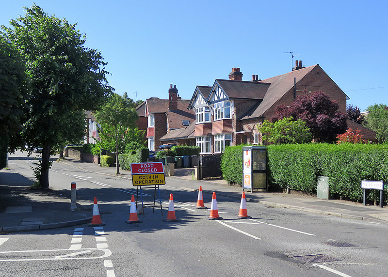 West Bridgford Trevor Road closed © John Sutton Geograph Britain