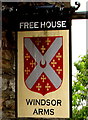 Windsor Arms name sign, Bute Town near Rhymney