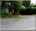 Queen Elizabeth II postbox and a Royal Mail dropbox, Llwyn Helyg, Tredegar