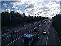 The M4 seen from Harlington Bridge, looking west