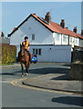 SE3155 : Horse and rider, Anchor Road, Harrogate by Derek Harper