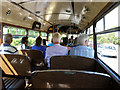 Interior view of a veteran 1951 Leyland Tiger bus