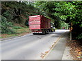 Tractor and trailer on the A484, Newcastle Emlyn