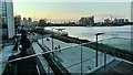 View over the river towards Poplar from The Tide