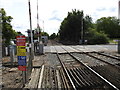 The crossing at Elmswell railway station