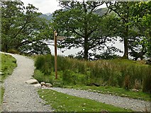 NY1716 : Footpath junction near Buttermere village by Graham Hogg